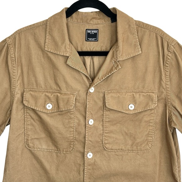 Todd Snyder Corduroy Sh/Sl Button Shirt Men Small‎ Preppy Hipster Western Indie - Picture 3 of 9